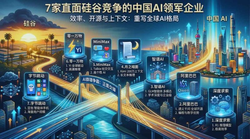 中国人工智能公司 硅谷 竞争：2026 年最值得关注的 7 大巨头 - Editorialge